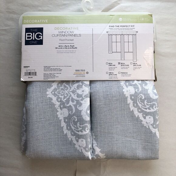 NEW CURTAIN The Big One Paisley Scroll Window Curtain Panel - Picture 13 of 16